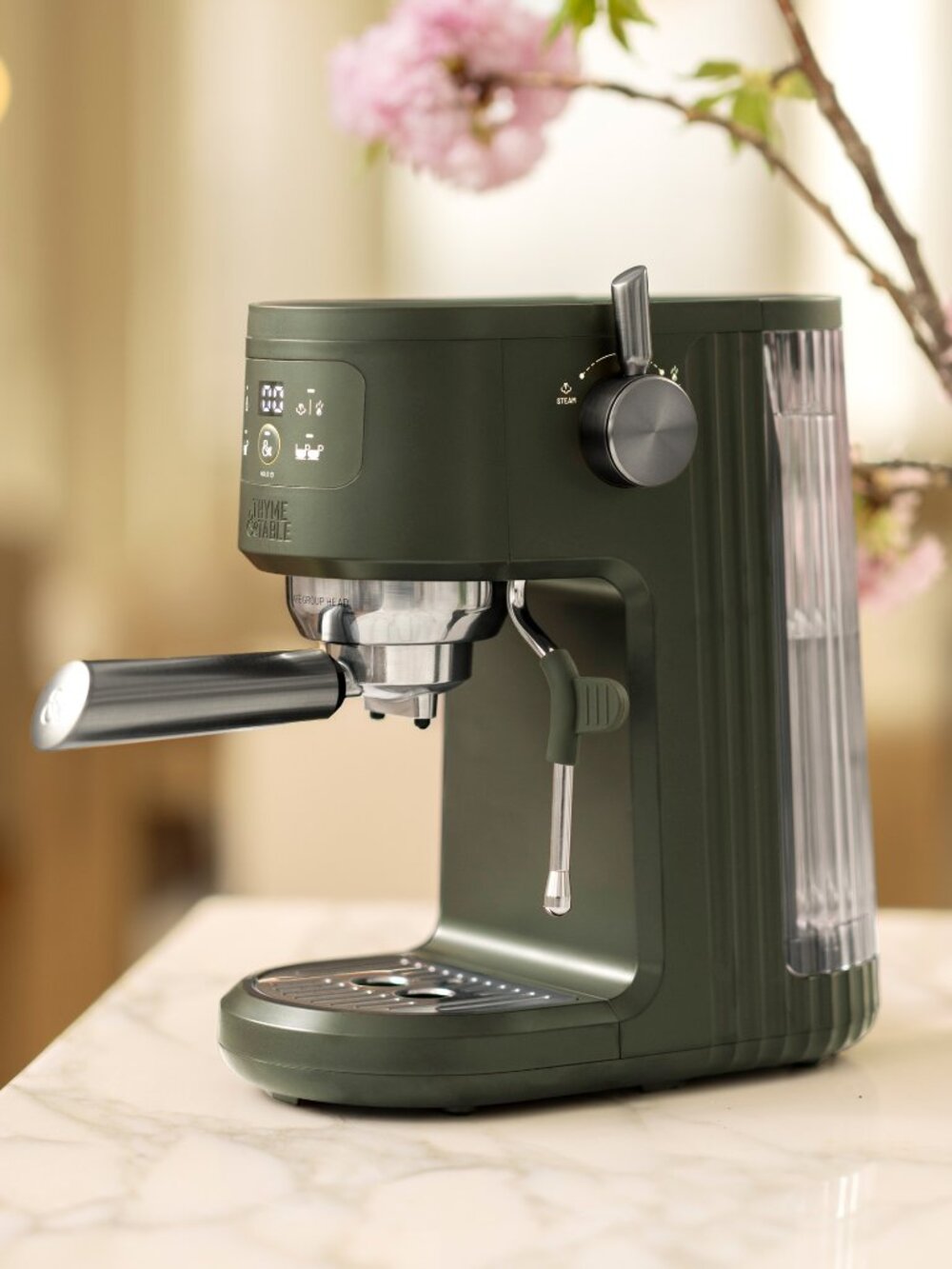 Thyme & Table Barista Mini Espresso Machine 15 Bar - Dusty Moss / Green - NEW